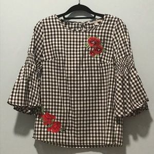 Valerie Stephens bell sleeve blouse